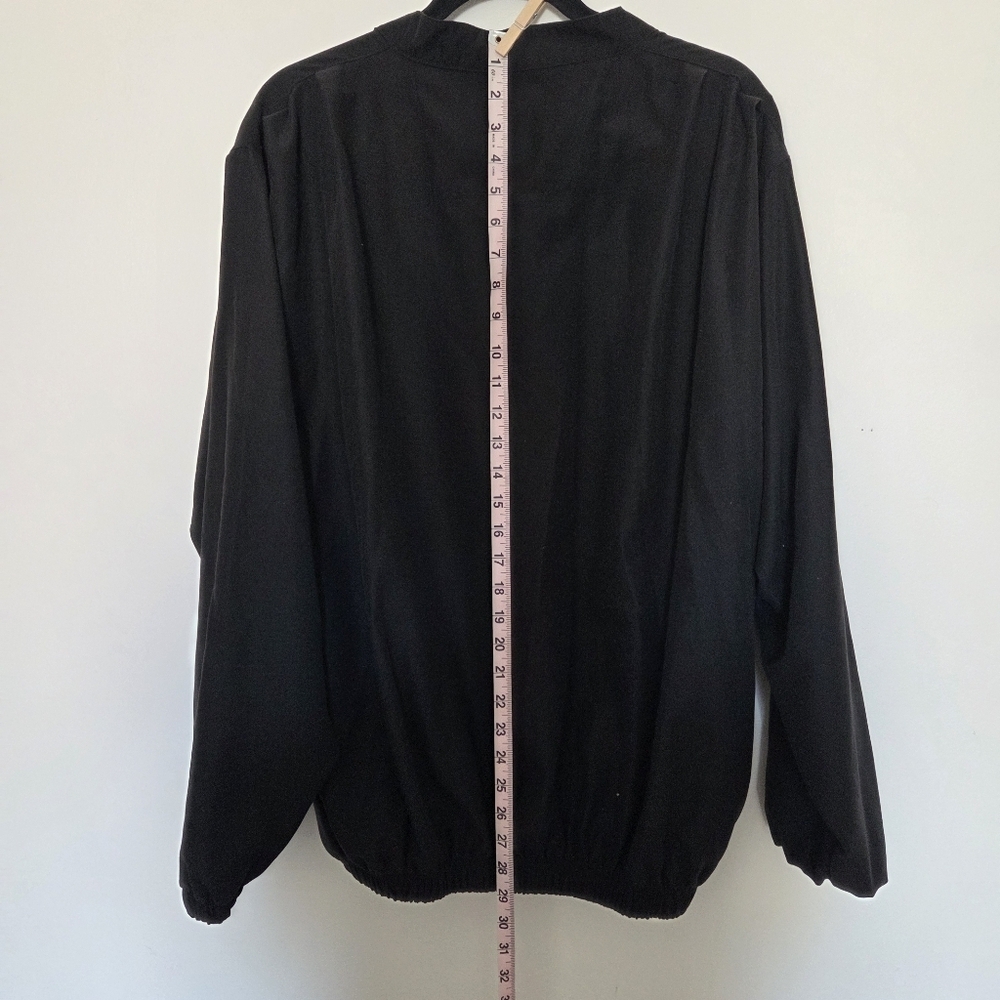 Men's Vintage Jacket Windbreaker Medium Forrester's brand pullover Color Black - Picture 8 of 8